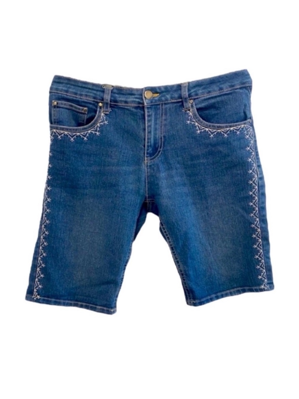 Blue Identity Bermuda Denim Shorts